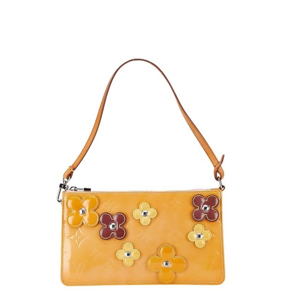 Louis Vuitton monogram vernis Lexington accessory pouch bag yellow
